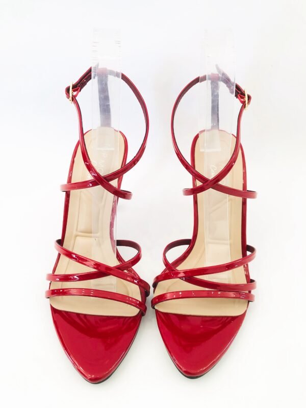 Zapatilla de Tacón Alto en Rojo - Imagen 3