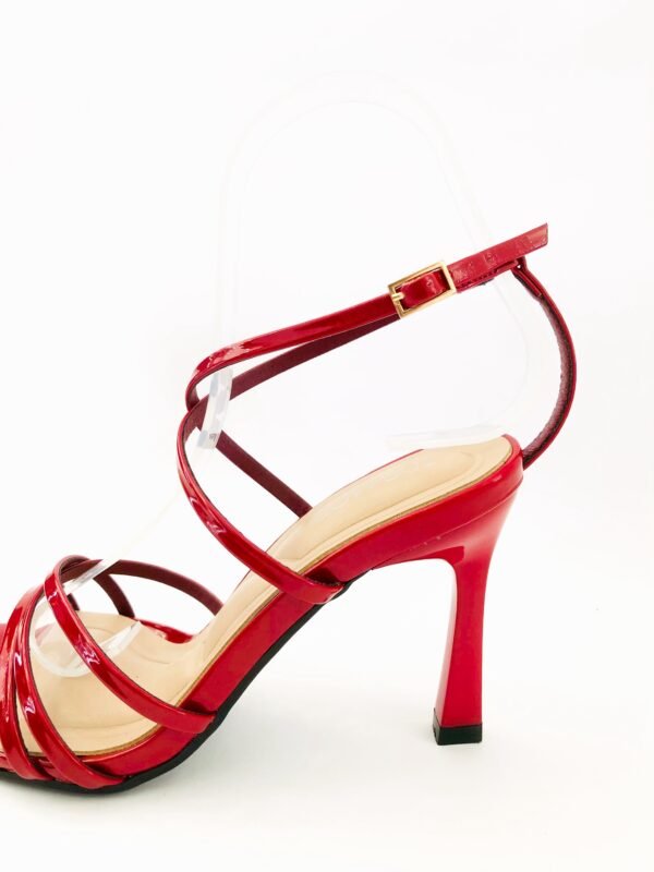 Zapatilla de Tacón Alto en Rojo - Imagen 2