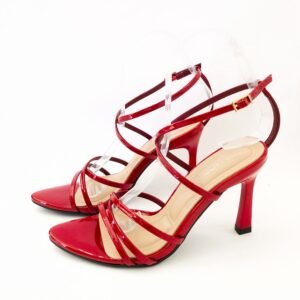 Zapatilla de Tacón Alto en Rojo