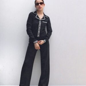 Set Blusa+Pantalon tejido de punto manga larga