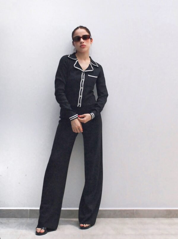 Set Blusa+Pantalon tejido de punto manga larga