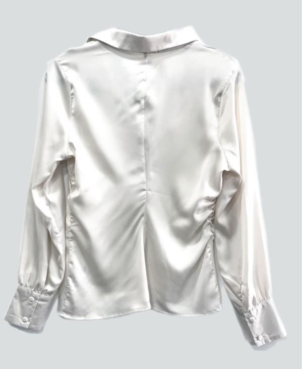 Camisa satén drapped - Imagen 7