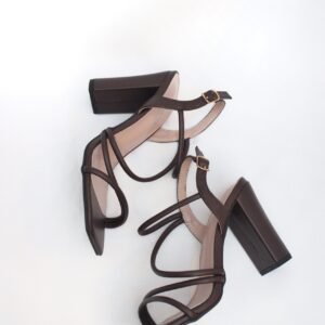 Zapatilla Tacón Alto  con Tiras Finas
