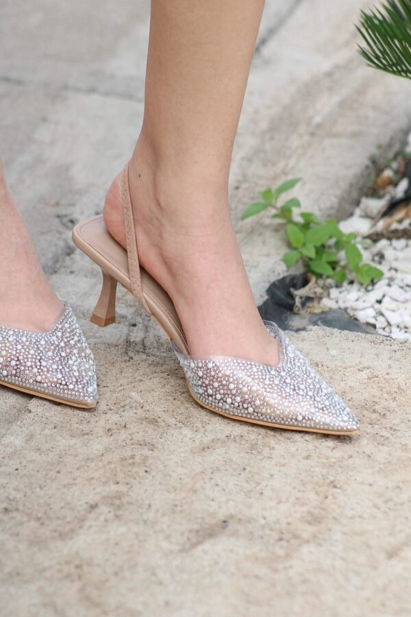 Zapatillas Stiletto swarosky / Clear