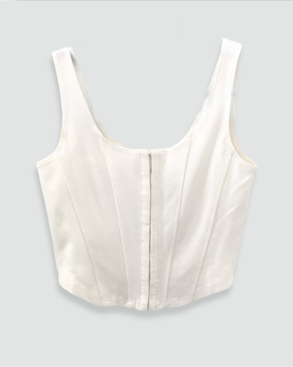 Top Blanco Corset broches - Imagen 6