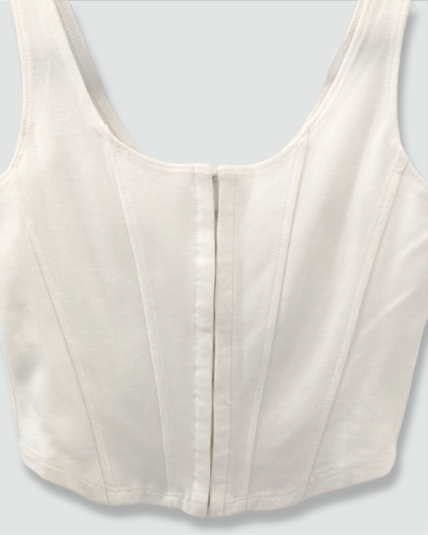 Top Blanco Corset broches - Imagen 7