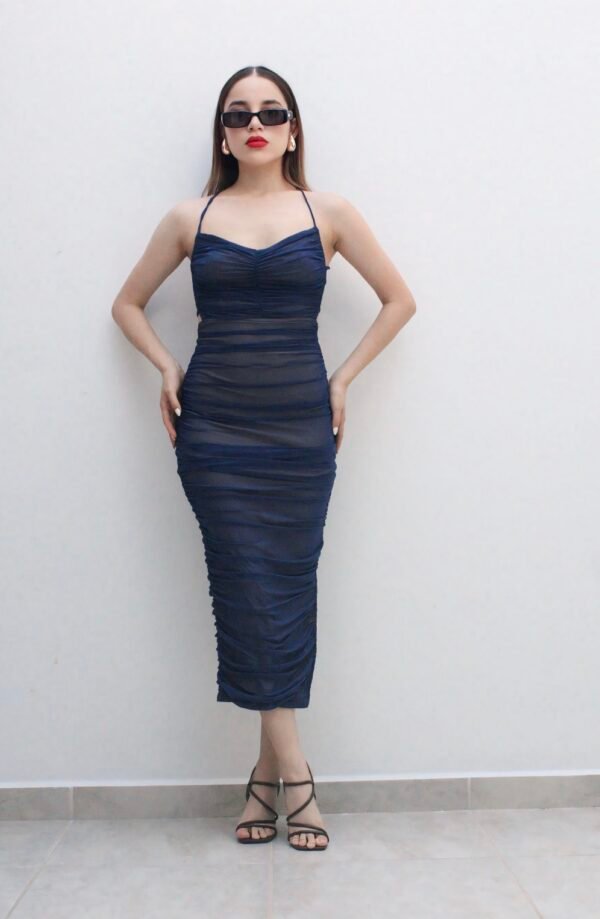 Vestido Mesh Blue Dark - Imagen 3