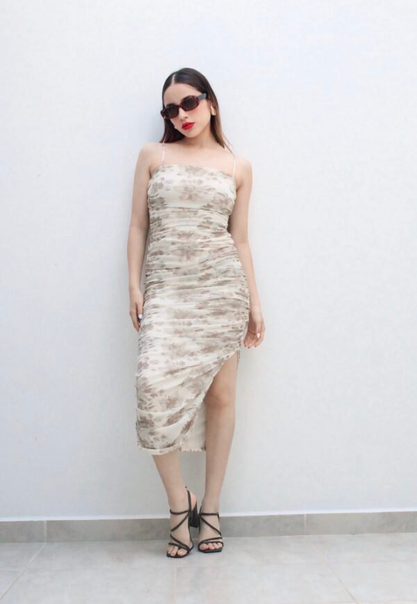 Vestido Mesh Glam Drapped - Imagen 2